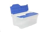 GSC 181108 Mini Flip Top Tote Clear Base with Blue Lid