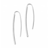 Bridge Jewelry Sterling Silver Large Dagger Earrings - Silver