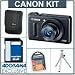 Canon PowerShot S100 Digital Camera Kit - Black - with 8GB SD Memory Card, Spare NB-5L Type Lithium-ion Battery, Camera Case, Table Top Tripod
