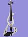 Full Size 4/4 White Electric Violin - Complete Set with Carrying Case and Accessories