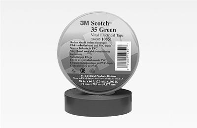 Scotch(R) 35 Vinyl Electrical Color Coding Tape, Gray, 3/4 in x 66 ft (19 mm x 20,1 m) [PRICE is per ROLL]