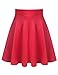 URBANCLEO Womens Solid Versatile A-Line Stretchy Flared Skater Skirt