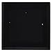 Adeco 5x5 Matte Black Wood Decorative 1.25