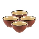 Gourmet Basics by Mikasa Belmont Red Cereal Bowls, Set of 4