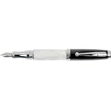 Monteverde Invincia Black & White Fountain Pen - Fine