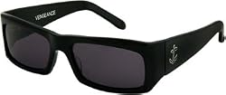 Tres Noir Matte Black VENGEANCE Sunglasses w/ Smoke Lens