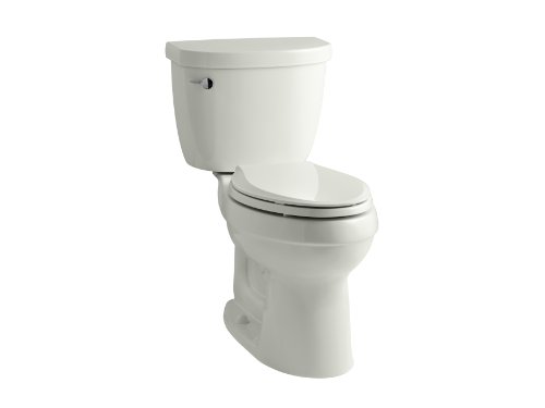 Kohler K-3589-NY Cimarron Comfort Height Elongated 1.6 gpf Toilet with Class Five Technology and Left-Hand Trip Lever, Less Seat