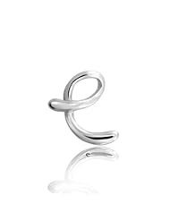 Bling Jewelry Sterling Silver Letter E Script Initial Pendant 18 inches