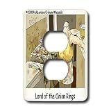 Londons Times Famous People Places Books Cartoons - LORD OF THE ONION RINGS - Light Switch Covers - 2 plug outlet cover