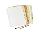 Avery Recycled Plain White 8 1/2 x 11 Inch 5-Tab Dividers 36 Pack (11506)