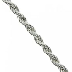 Rope Necklace w/ Lobster Clasp in Sterling 925