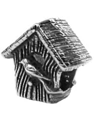 Genuine Zable (TM) Product. 925 Sterling Silver Birdhouse Bead Charm. 100% Satisfaction Guaranteed.