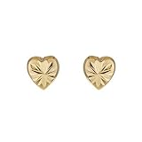 Yellow Gold Heart Earrings