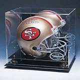 Custom Engraved Fireman's Helmet, Race Car Helmet or Hockey Mask Display Case (Black Acrylic Base)