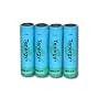 4 pcs Tenergy Li-Ion 18650 3.7V 2600 mAh Rechargeable Batteries with Internal PCB for flashlights and others