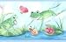 Whimsical Frogs Lily Pads Wallpaper Border