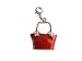 Monili sterling silver and red enamel shopping bag charm