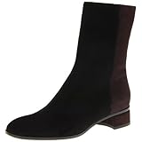 Aquatalia by Marvin K. Women's Lulu Boot,Black/Espresso Nappa Suede,8 B US