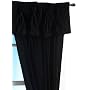 Park B. Smith Washable Velvet 24 by 13 Inch Pleat Insert Valance, Black