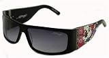 AUTHENTIC ED HARDY SUNGLASSES EHS 004 BLACK BEAUTIFUL GHOST TATOO