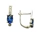 14K Yellow Gold CZ September Birthstone Leverback Earrings