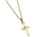 Baby's First Cross Necklace w/Diamond 14KT Gold