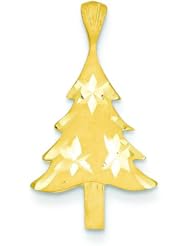 14K Gold Christmas Tree Charm Holiday FindingKing