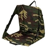 New Extreme Pak Invisible Pattern Heavy-Duty Camo Stadium Seat Large Storage Pocket Carrying Handles