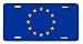European Union EU Flag Vanity Auto License Plate