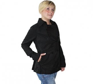 Bench Damen Kurz-Trenchcoat SIMONE TRENCH, black, S, BLKA1235, BK001