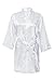 Satin Bride Robe with Rhinestones - Bridal White