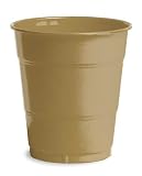Creative Converting Value Pack Plastic Cups - Glittering Gold - 50-Count