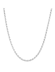 16"-22" Adjustable 1MM Rope Chain in 14K White Gold