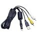 MPF Products Replacement USB & AV Audio Video Cable Lead Cord for Sony Cybershot DSC-S650, DSC-S700, DSC-S730, DSC-S750, DSC-S780, DSC-S800, DSC-S850, DSC-S950, DSC-S2000, DSC-S2100, DSC-W180, DSC-W190, DSC-W310, DSC-W320, DSC-W330, DSC-W370, DSC-W520, DSC-W530, DSC-W550, DSC-W610, DSC-W620, DSC-W630 & DSC-W670 Digital Cameras