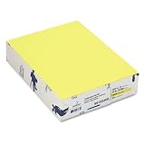 Hots Fluorescent Colored Card Stock, 8 1/2 x 11, 65 lb, Lemon, 250/Packs (DMR95155400) Category: Office, Multi-Use