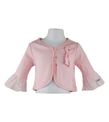 rosette trimmed short cardigan