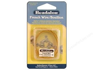 Beadalon French Wire 0.7mm Gold Plated, 1-Meter 