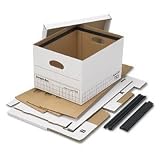 FELLOWES MANUFACTURING / Hang `n stor storage box, letter/legal, 12-1/2x10-1/2x15-3/4, white, 4/ct / FEL00785 / Sold as 1 Carton / Mfr Part # 00785
