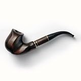 Pear Wood Hand Carved Tobacco Smoking Pipe DALI + Pouch