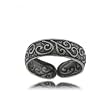 Filigree Adjustable Toe Ring - Womens Oxidized Sterling Silver Jewelry Filigree Adjustable Toe Ring - Womens Oxidized Sterling Silver Jewelry