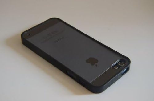 Supwiser-Lovely Soft Trim Ultra High Clear Back Hard Cover Bumper Case for iPhone 5 5G (*Black)