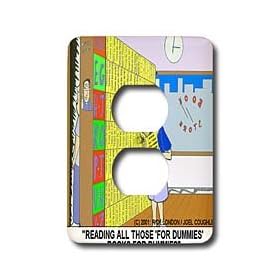 Londons Times Famous People Places Books Cartoons - REAL REAL DUMB - Light Switch Covers - 2 plug outlet cover