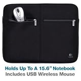 31hOsn67w9L. SL160  Logitech 15.4 Inch Notebook Sleeve and Mouse