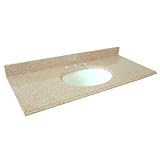 Pegasus 49682 Beige Granite Vanity Top 49 x 22, White Bowl