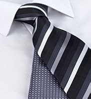 2 Pack Machine Washable Striped Spotted Ties