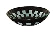 Decolav 1010T-BK Checkered Tempered Glass Vessel, Black