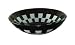 Decolav 1010T-BK Checkered Tempered Glass Vessel, Black