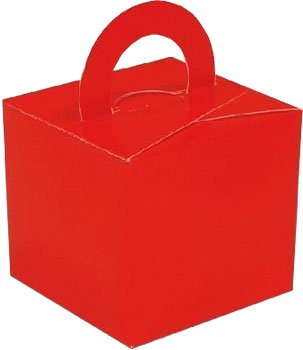 Imagen principal de Caja de regalo rojo holográfico -Ideal para pesos de globo (paquete de 10)