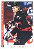 Jamie Baker, Ottawa Senators, 1993 Score Autographed Card