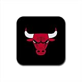 Chicago Bulls NBA Team Logo Rubber Square Coaster (4 pack)
